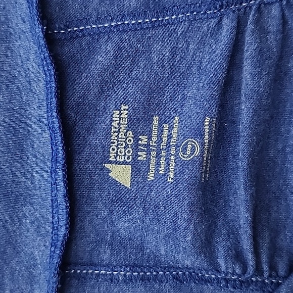 MEC Women's Heathered Blue Activewear Long Sleeves Top Scoop Neck Size Medium - Picture 9 of 11